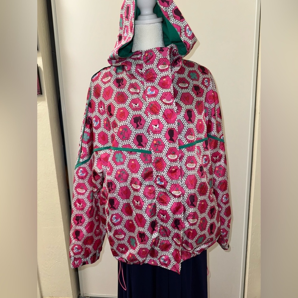 Pretty in Pink Womens Windbreaker Hooded Jacket NWT Size Small-Medium - Picture 16 of 16